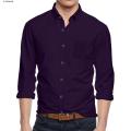 Purple Cotton Formal Shirt for Men.