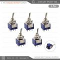 3 Pin / 6 Pin - SPDT and DPDT Self-Lock TOGGLE Switch MTS202 AC 125V 6A or 250V 3A Switch Single/Double Pole Double Throw(SPDT) ON-OFF-ON/OFF-ON-OFF Miniature Toggle Switches. 