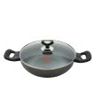 Topper Nonstick Glamour Deep Karai with Glass Lid (28cm). 