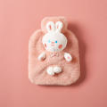 400ML Cute Stuffed Plush Water-Filled Hot Water Bag Non-Slip Heat Insulation 4 Colors Flannel Cover Square Hot Water Bag.