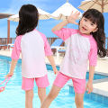 Vipas Kids Swimsuit Girls Parent-Child Swimsuit Baby Small, Medium and Big Kids Split Quick Drying Swimsuit Set.