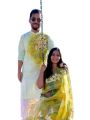 Fashionable Hand Paint Saree Panjabi For Combo Couple Dress Saree & Panjabi Set.