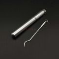 【Daily Necessities For Anyone Store】990 Pure Sterling Silver Toothpick Hook Portable Portable Tick Artifact Silver Syringe Box Cleaning Tool Sale.