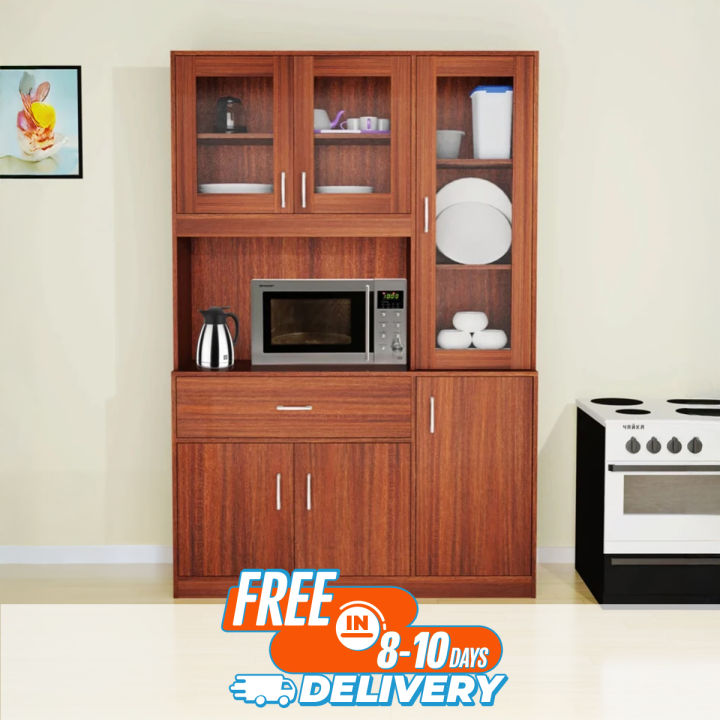 Progressive - Modern Home Furniture Kitchen Cabinet with Oven Rack & Kitchen Storage Crockery Unit - Kitchen & Dining- Vibes