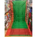 Red And Green Combination 12 Hand Half Silk Saree For Women - Sari.