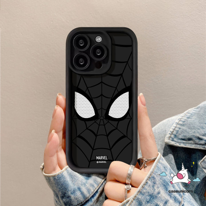 Cartoon%20Cool%20Spider-Man%20Eyes%20Case%20Compatible%20For%20IPhone%207Plus%2013%2015%2014%2012%2011%20Pro%20Max%208%206%207%206S%20Plus%20X%20XR%20XS%20MAX%20SE%202020%20Fashion%20Brand%20Marvel%20Couples%20Angel%20Eyes%20Shockproof%20Soft%20Case%20-%20Image%203