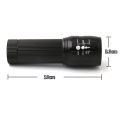 Si adjustable zoom focus mini flashlight Q5 LED flashlights torch portable lantern torch linterna cycling silicone strap gift. 