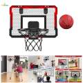 Basketball Hoop, Door Room Basketball Hoop Accessories Sports Game with Pump Basketball Toys, over The Door Mini Hoop for Indoor, Boys Girls.