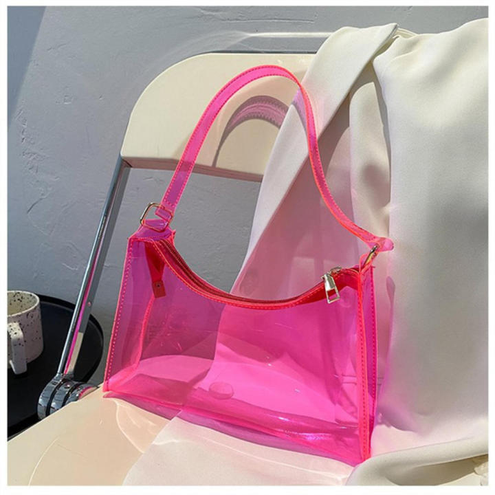 Plastic Transparent Fashion PVC Jelly Handbag Women Girls for