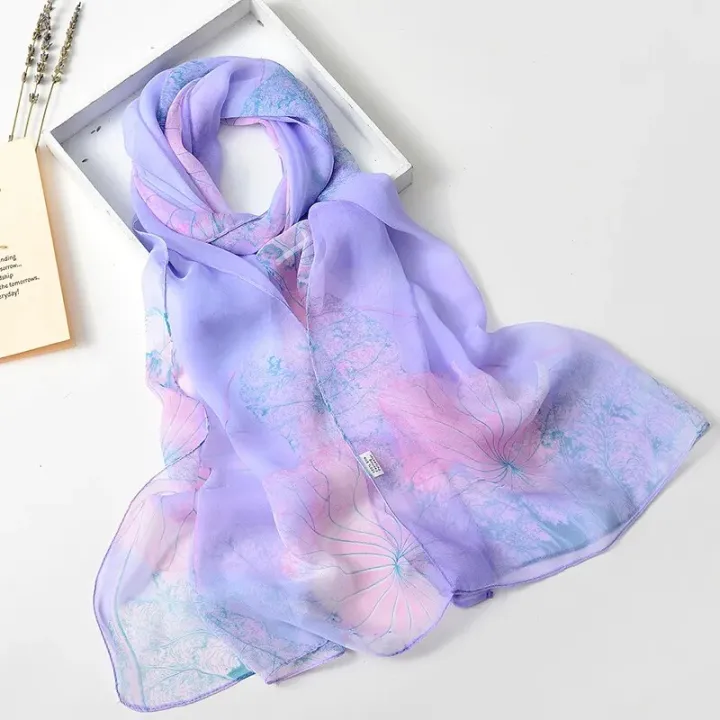 RUNMEIFA%202023%20New%20Fashion%20Spring/Summer%20Women%20Floral%20Printing%20Beach%20Silk%20Scarf%20Shawls%20Female%20Long%20Wraps%20Beach%20Sunscreen%20Hijab%20-%20Image%205