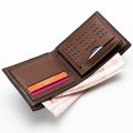 2024 New Men's Wallet Japan and South Korea Short Wallet Foreign Trade Horizontal Wallet Spot Retail Young Men Wallet Tide. 