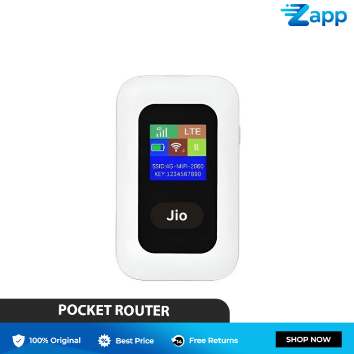 Jio Ka Router Jio 4G+ Pocket Router Advanced Mobile Wi-Fi Hotspot Pocket Router with ...