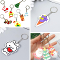 260Piece Shrinky Art Film Paper with Keychains Accessory Heat Shrink Plastic Sheet Kit Silver&White for DIY Handmade Craft. 