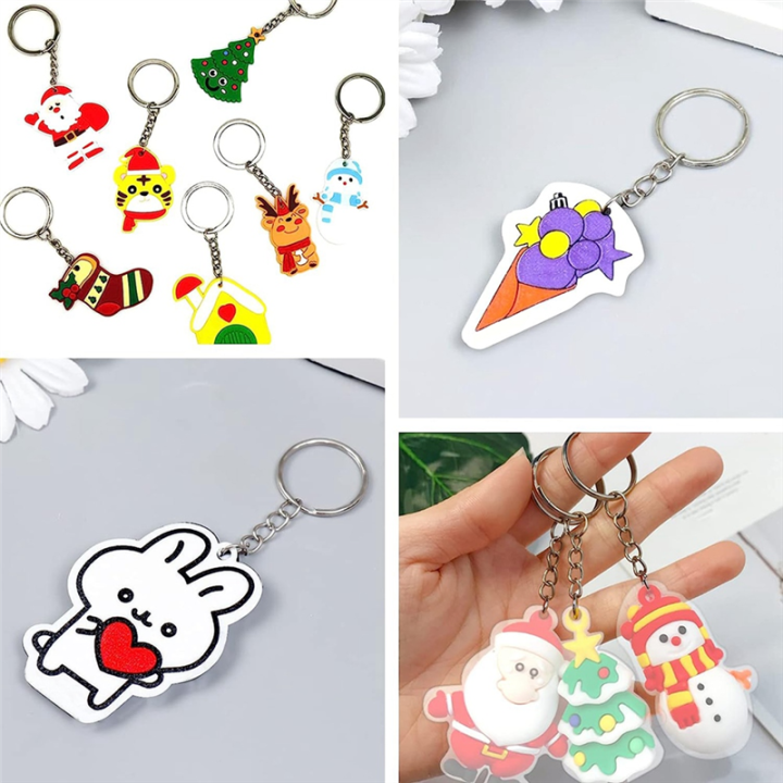 260Piece%20Shrinky%20Art%20Film%20Paper%20with%20Keychains%20Accessory%20Heat%20Shrink%20Plastic%20Sheet%20Kit%20Silver&White%20for%20DIY%20Handmade%20Craft%20-%20Image%205