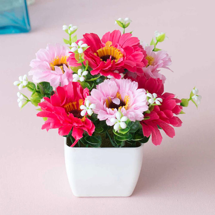 Artificial%20Flower%20Potted%20Plant%20Lifelike%20Gypsophila%20Wood%20Pot%20Bonsai%20Home%20Garden%20Ornaments%20Decoration%20-%20Image%202