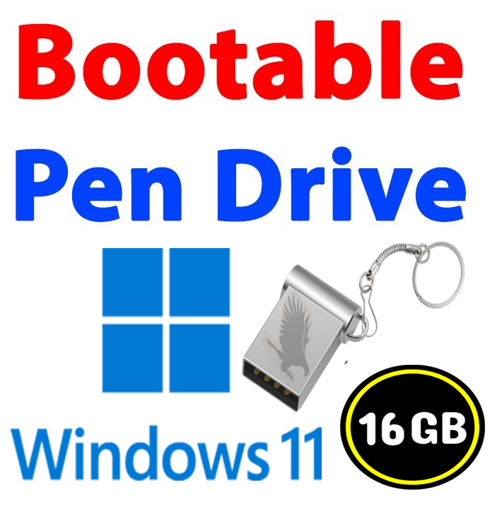 Windows 11 bootable PENDRIVE USB Flash Drive support 3gen to 12gen TPM No Required Online Computer
