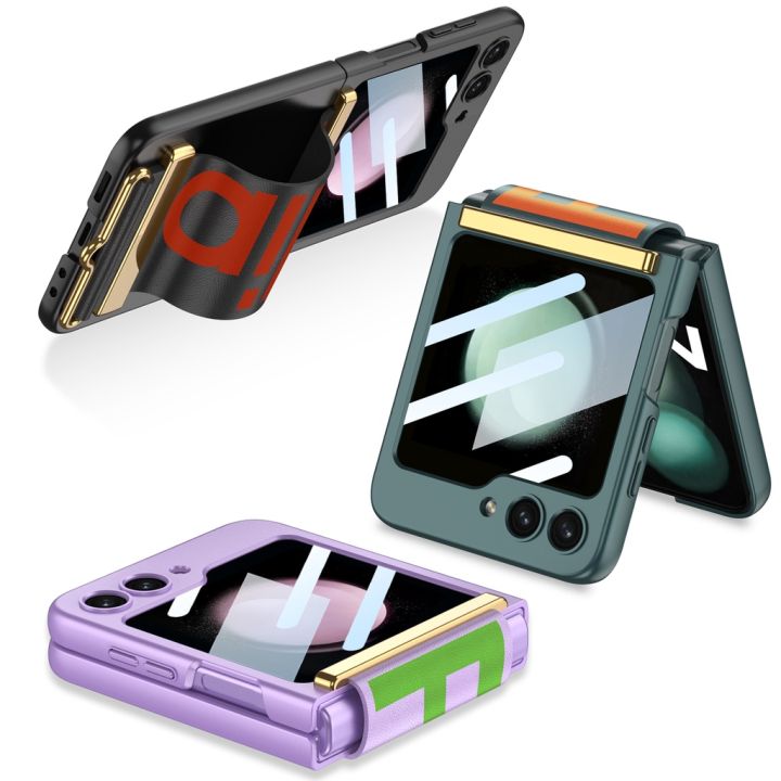 Case with External Screen Tempered Glass Protector for Samsung