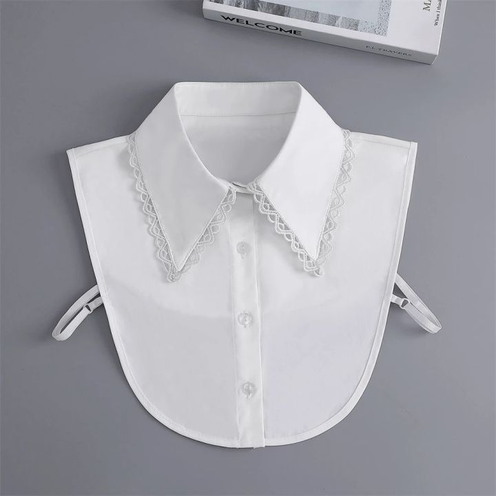 (New)White%20Lapel%20Collar%20Vintage%20Detachable%20shirt%20Collar%20for%20Women%20Bloue%20weater%20Fale%20Collar%20Lapel%20Top%20Neckwear%20Tie%20Acceory%20-%20Image%204