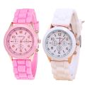 Famous Brand Geneva Ladies Fashion Watch Male and Female Student Silicone Quartz WristWatch Clock Wholesale Relogio Feminino.