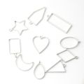 10pcs/Set Geometric Bezel Hollow Base Open UV Resin Crafts Blank Frame Charms Pendants DIY Earrings Necklace Jewelry Making. 