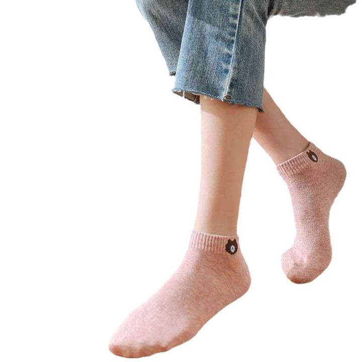 Women's%20Socks%20Spring%20and%20Summer%20Four%20Seasons%20ins%20Bear%20Socks%20for%20Women%20Low%20Top%20Shallow%20Mouth%20Ankle%20Socks%20Low%20Cut%20Socks%20Stall%20Supply%20Wholesale%20Socks%20-%20Image%205