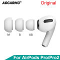 Aocarmo 2Pcs For Apple AirPods Pro Pro2 Earphone Dust Filter Mesh Silicone Rubber Eartips Earbuds Cap Original Replacement Part. 