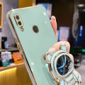 VRQR Luxury Soft Case For Huawei Nova 3i Back Cover Cute 3D Quicksand Astronaut Folding Stand Cover Huawei Nova 3 4.
