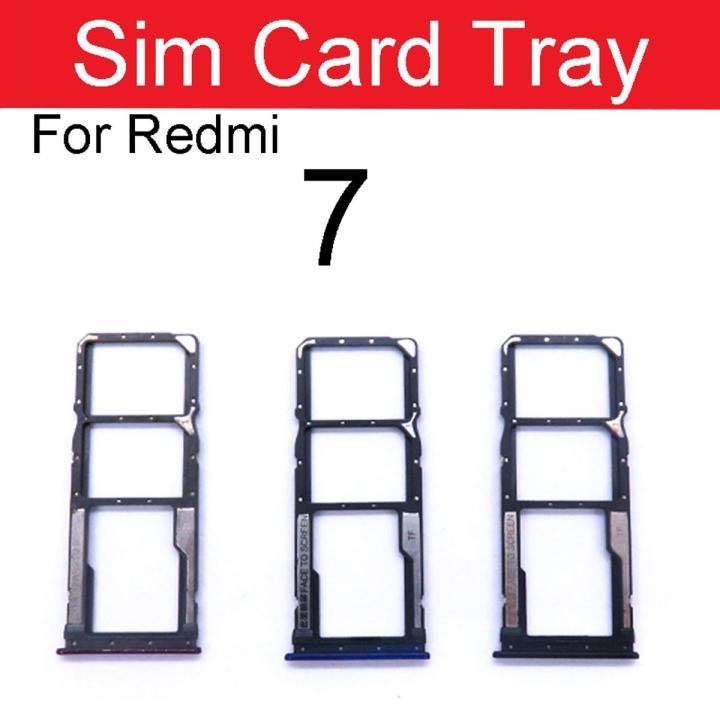 Tiroir Sim/SD Pour Xiaomi Redmi 7 - Rouge, Pièce D'origine Neuve