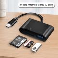 3in1 Type-C Micro Adapter TF CF SD Memory Card Reader USB-C For Macbook Huawei Samsung Xiaomi OTG Writer Compact Flash. 