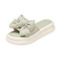 Bow Platform Women Slippers Summer Flats Flip Flops Shoes 2024 New Fashion Dress Beach Sandals Walking Slides Female Zapatillas. 