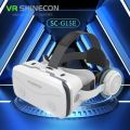 SHINECON Vr G15E Within 4.7-7 inch Screen Generation Smart Mobile Phone 3D Cinema Virtual Reality Vr Glasses Headset with Earphones Compatible iOS & Android Smartphone. 