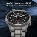 BERNY Titanium Men Watch Lightweight Sapphire Glass Super Luminous 5Bar Outdoor Casual Sport Field Quartz Pilot Wristwatch.