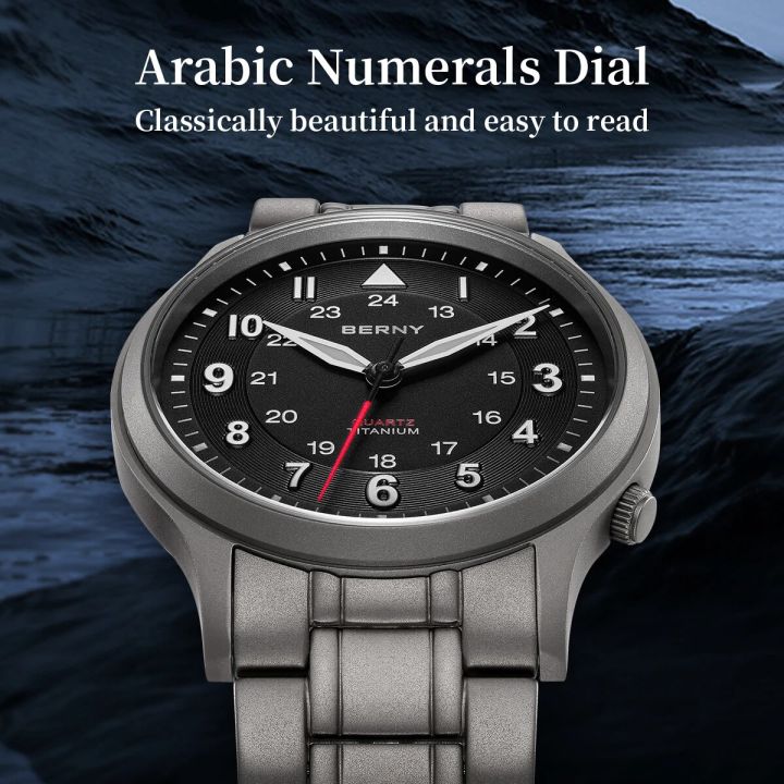 BERNY%20Titanium%20Men%20Watch%20Lightweight%20Sapphire%20Glass%20Super%20Luminous%205Bar%20Outdoor%20Casual%20Sport%20Field%20Quartz%20Pilot%20Wristwatch%20-%20Image%203