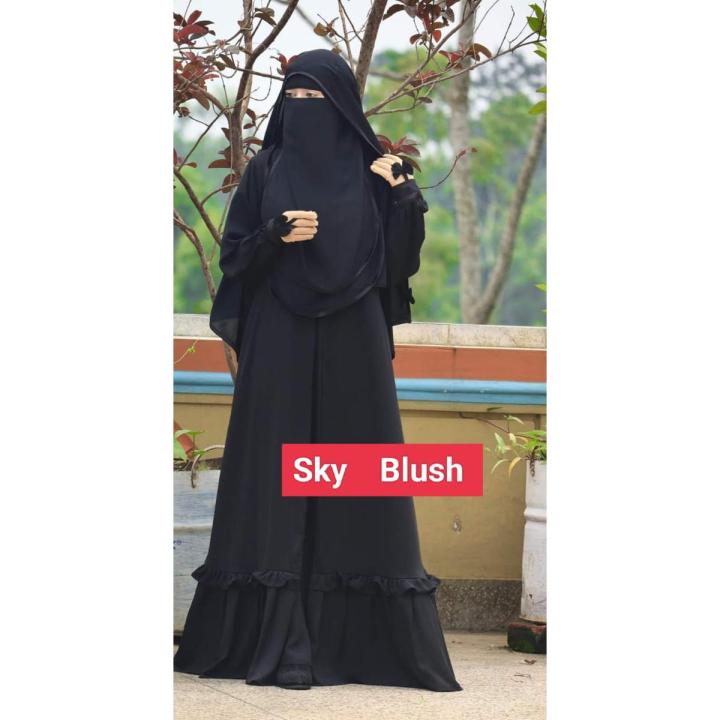 Fusion of Turkish and Iranian Borkha Styles - Dubai Borkha Dhaka Embroidery - Elegant Muslim Traditional Burqa