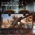 MEMO AK05 4 Finger Mobile Phone Sensitive Game Trigger for PUBG Aim Shooter L1 R1 ABS/Alloy Key Button for IOS Android Universal.