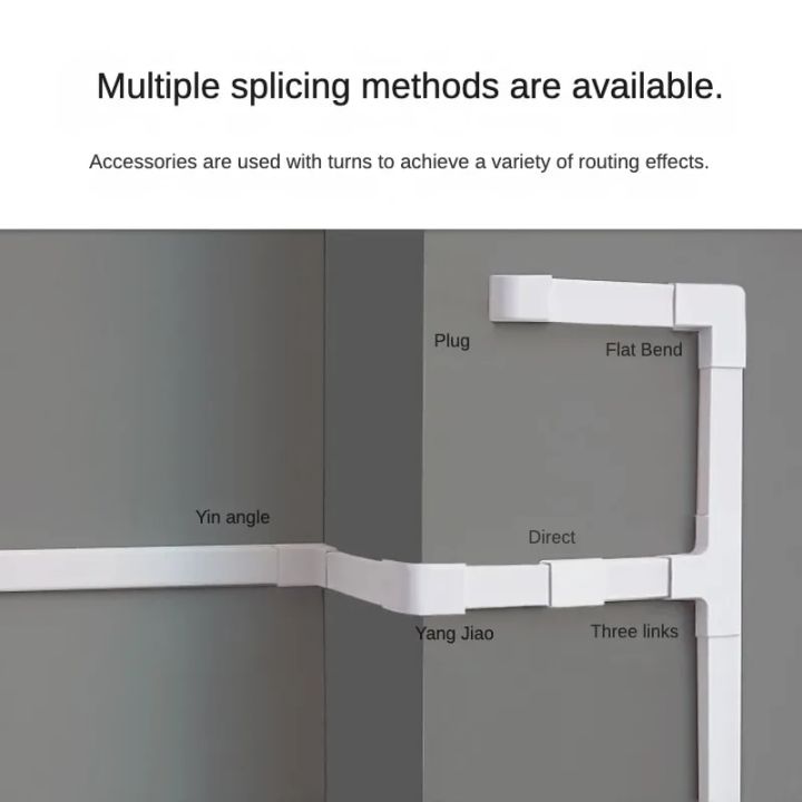 Wall%20Cable%20Concealer%20TV%20Cord%20Cover%20Wall%20Mounted%20TV%20Cord%20Hider%20White%20Cable%20Raceway%20Kit%20Cable%20Channel%20Tv%20Wire%20Covers%20Management%20-%20Image%206