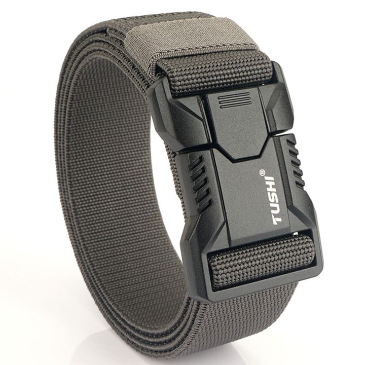 TUSHI%20New%20Unisex%20Elastic%20Belt%20Aluminium%20Alloy%20Quick%20Release%20Buckle%20Tough%20Stretch%20Nylon%20Men's%20Military%20Tactical%20Belt%20Accessories%20-%20Image%205