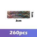 holographic sticker security seals tamper proof labels with Unique serial number safe warranty sticker void seal 1x3 cm silver. 