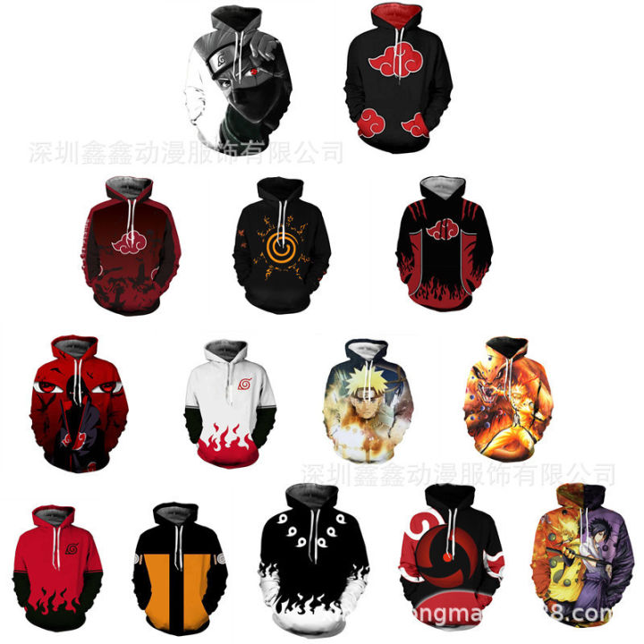 Cross-border Naruto Popular anime with the same sweatshirt 3D printing casual hooded sweatshirt foreign trade spot