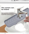 1Pc Silicone Faucet Mat Kitchen Sink Tray Soap Drain Pad Sink Splash Drying Mat.