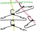 2 pcs Plastic Display Chain Hook Clothes Organizer Hanger Market Stall Shop Storage Long.