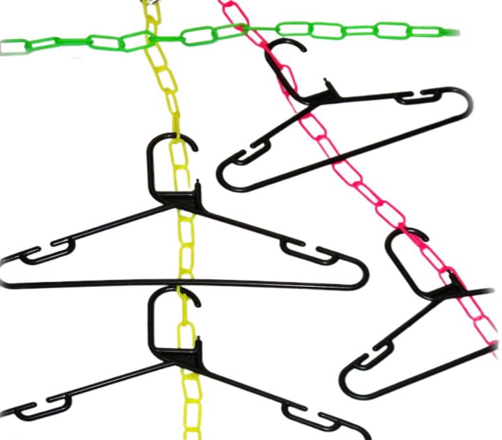 2 pcs Plastic Display Chain Hook Clothes Organizer Hanger Market Stall Shop Storage Long