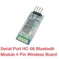 HC06 HC-06 4Pin Bluetooth Module Serial Port Integrated Bluetooth Module Serial Port 4 Pin Cables Connectors HC06 Board For Arduino.