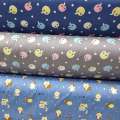 Pure children's cartoon bedding floral clothing fabric, all twill printed cotton fabric. 
