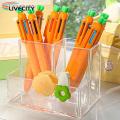 Signing Pen Carrot Shaped Ballpoint Pen 6 Color Retractable Stationery Pen for School Smooth Writing Ideal for Southeast Asian Buyers. 
