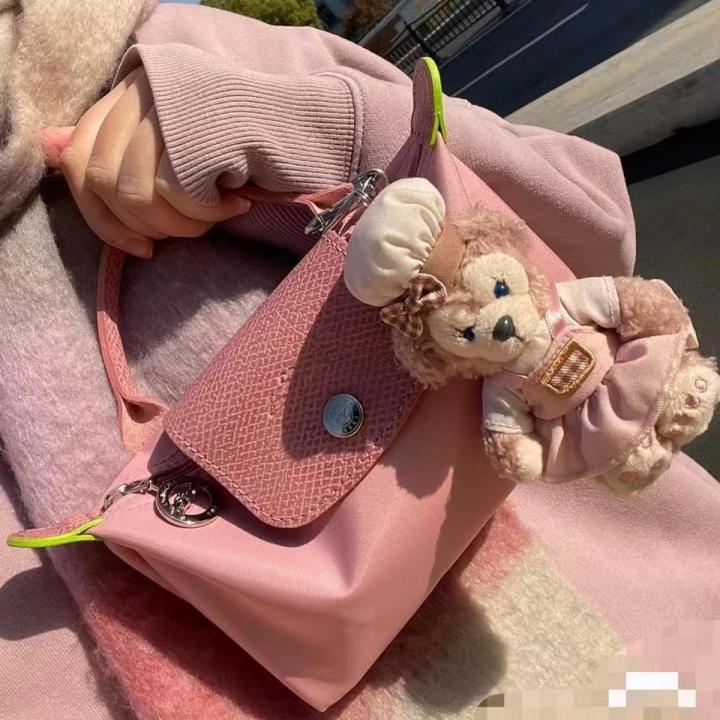 Longchamps bagminiDumpling Bag Leather Women's Bag2023New Hand-Carrying Bag Mini Hand-Holding Crossbody Cosmetic Bag