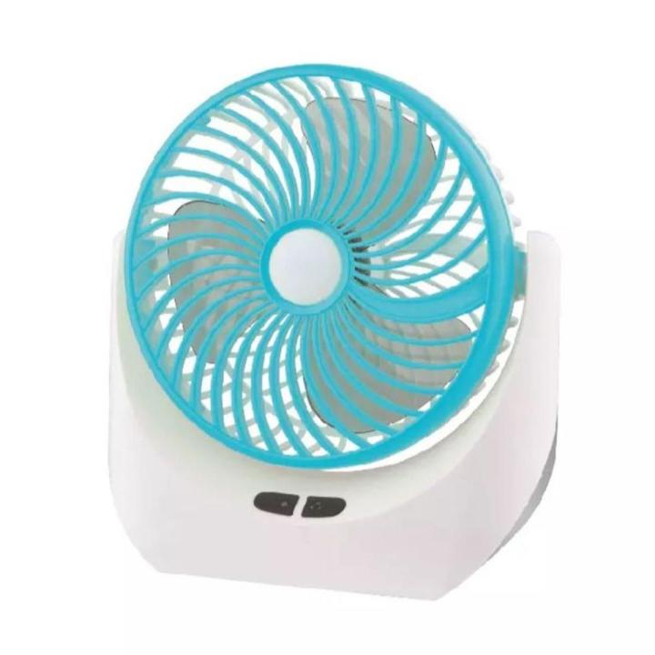 Jy Super Lithium Rechargeable Mini Table Fan With LED Light - JY 1880