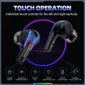 ONIKUMA T27 Earphones Dual Mode Earbuds 2.4GHz Low Latency Gaming Headset With Charging Box Touch Control RGB Headsets. 