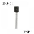 10Pcs Transistor 2N5401 5401 PNP 160V 0.6mA TO-92 Bipolar Transistors BJT PNP Complementary Silicon General Purpose Amplifier Transistors. 