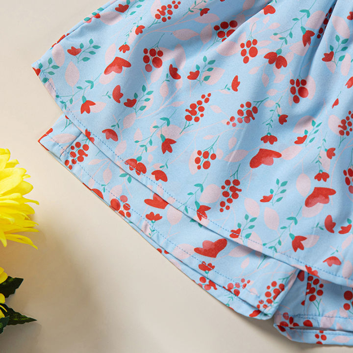 Children%20Girl%20Playsuit,%20Sleeveless%20Tie%20Up%20Sling%20Straps%20Floral%20Printed%20Elastic%20Waist%20One%20Piece%20Jumpsuit%20-%20Image%208